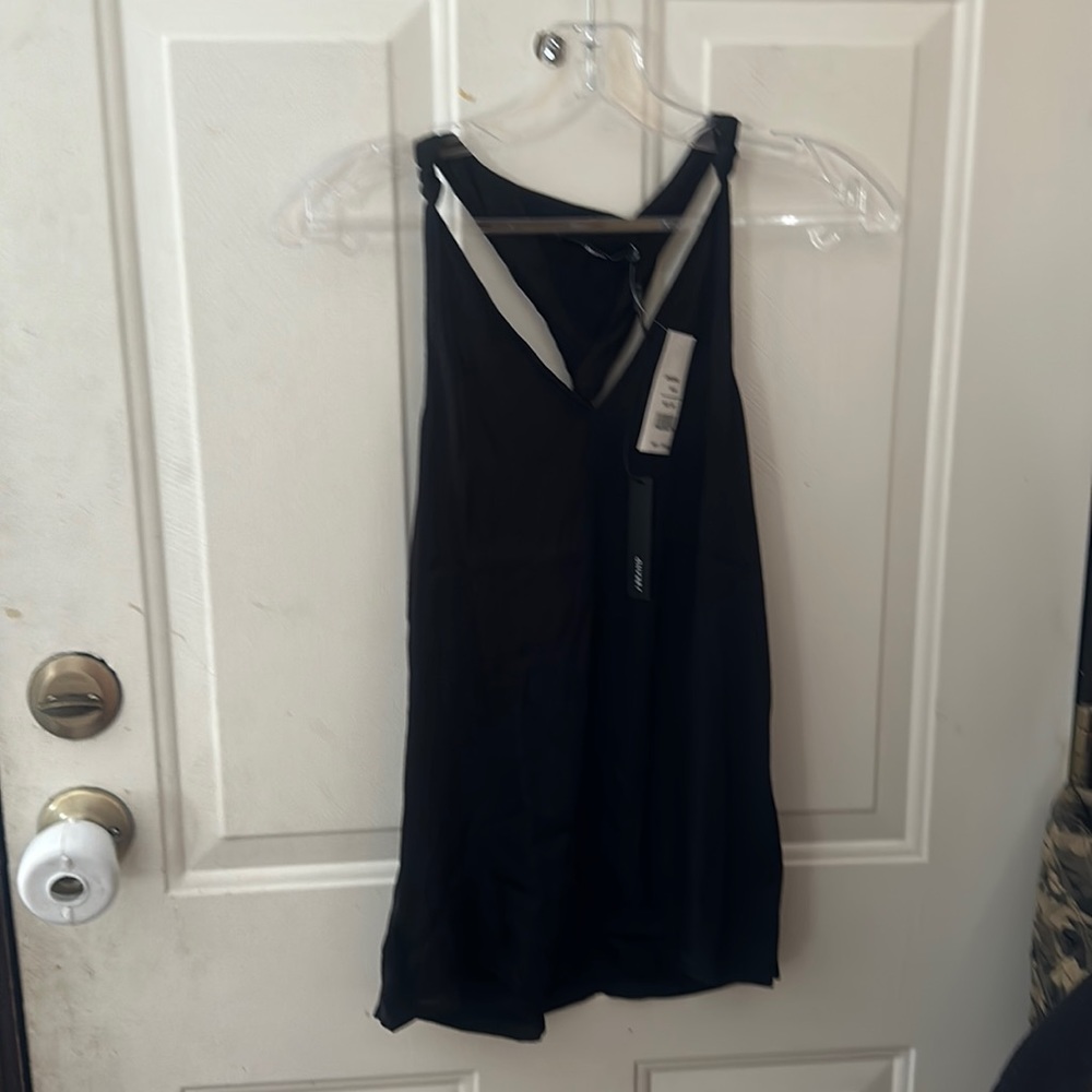 J BRAND TWISTED RACERBACK TANK: BLACK: NWT: SZ XS
